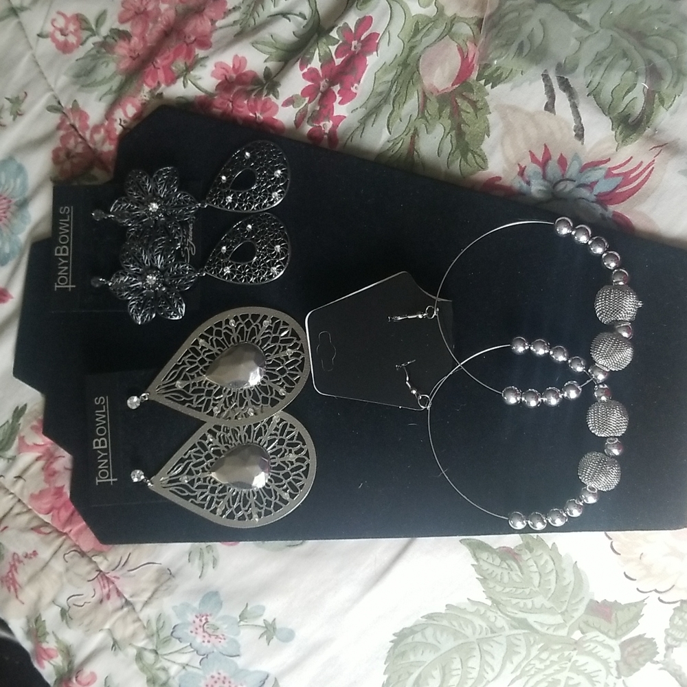 3 large and fun pairs of pierced earrings